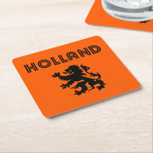 Holland Retro Square Paper Coaster