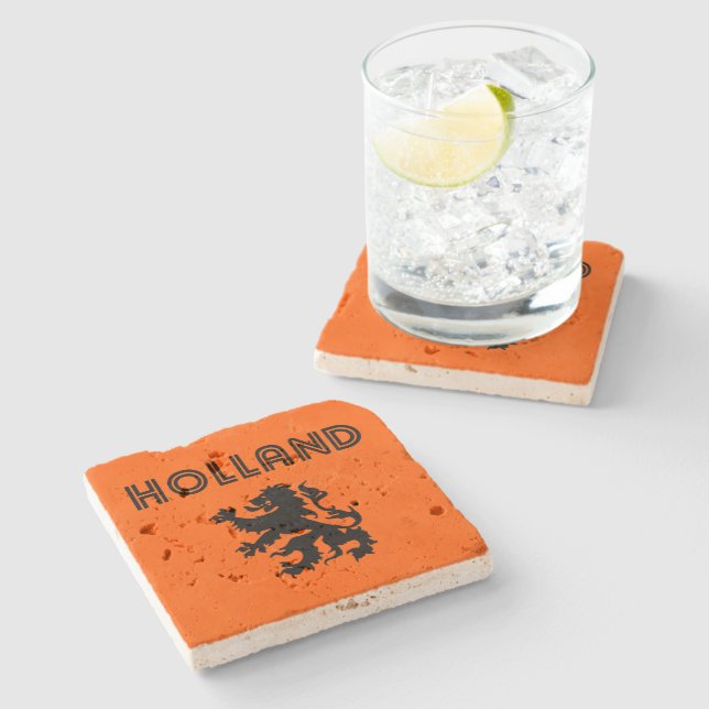 Holland Retro Stone Coaster (Side)