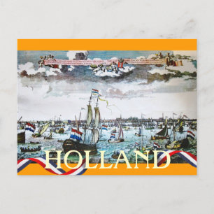 Holland Sea Faring Ships Sailing Postcard