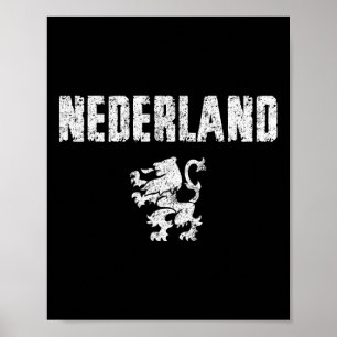 Holland Shirt Retro Nederland Dutch Footll Nerther Poster