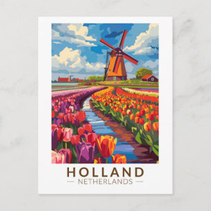 Holland Travel Art Vintage Postcard