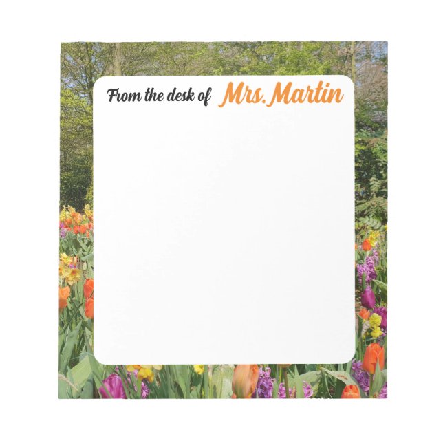 Holland Tulip Garden Teacher Notepad (Front)