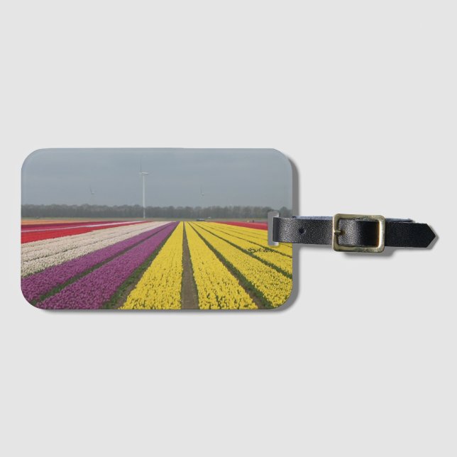 Holland Tulips Field Luggage Tag (Front Horizontal)