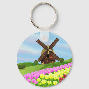 Holland Tulips Key Ring