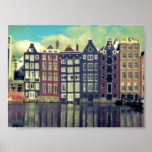 Holland vintage houses poster