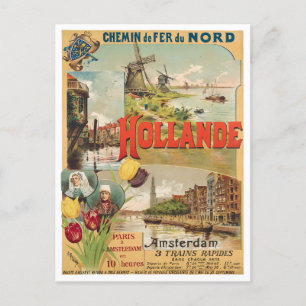 Holland vintage travel Postcard