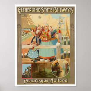 Holland vintage travel Poster