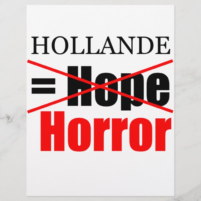 Hollande Not Hope = Horror - Letterhead (Front)