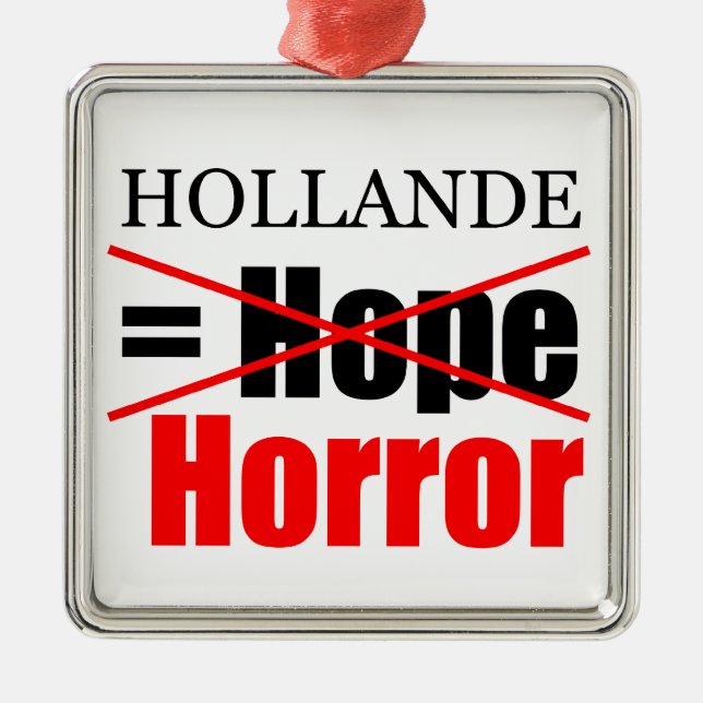 Hollande Not Hope = Horror - Ornament (Front)