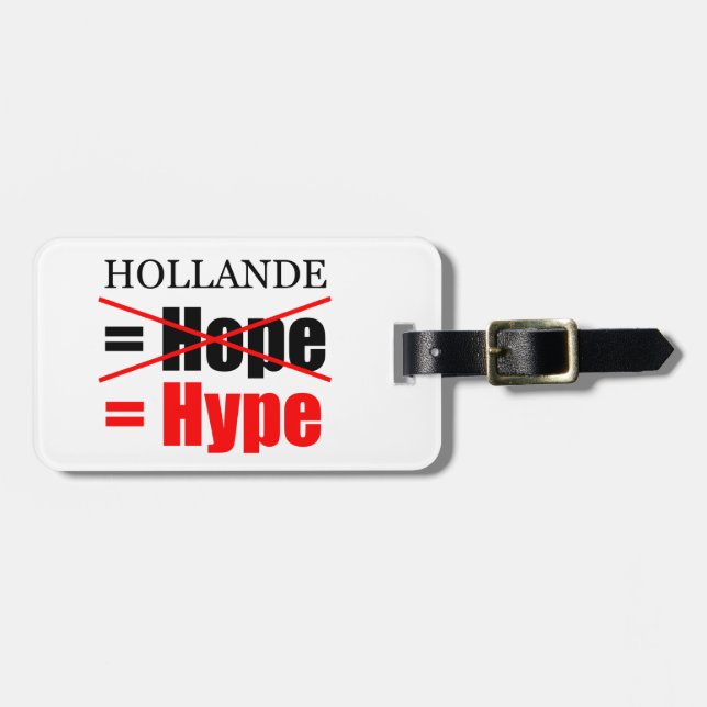 Hollande Not Hope  = Hype - Luggage Tag (Front Horizontal)