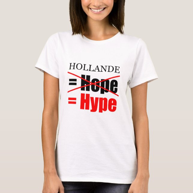Hollande Not Hope = Hype - W Tee (Front)
