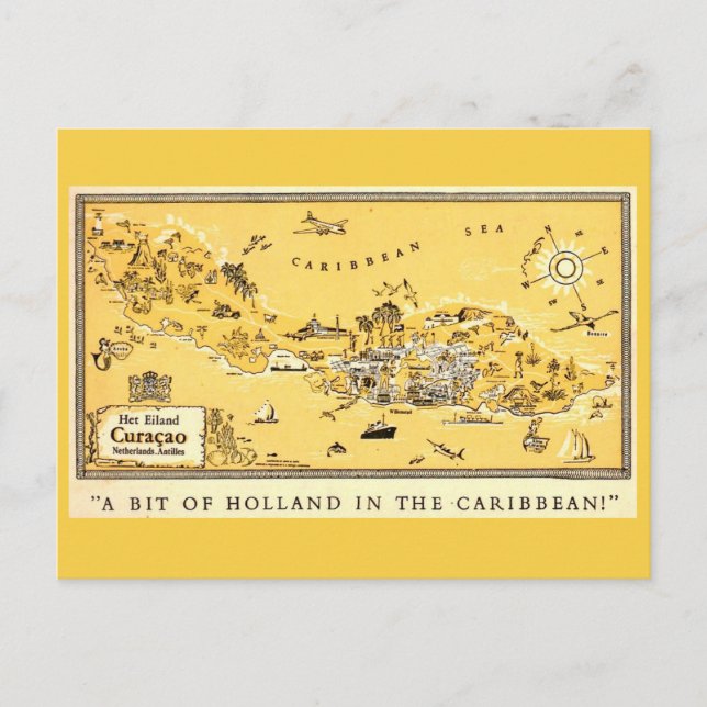 Holland's Curacao Island Postcard (Front)