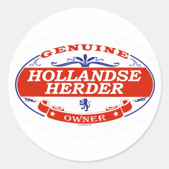 Hollandse Herder  Classic Round Sticker (Front)
