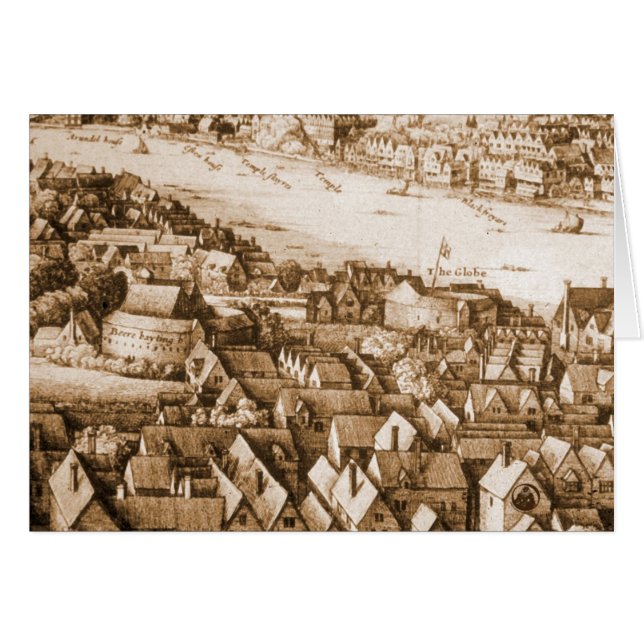 Hollar's Globe Theatre Long View of London (Front Horizontal)