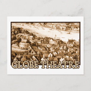 Hollar's Globe Theatre Long View of London Postcard
