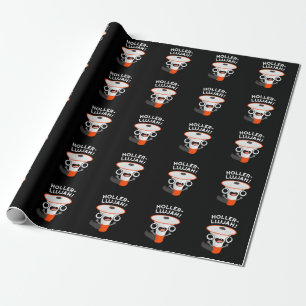 Holler-llujah Funny Loud Hailer Pun Dark BG Wrapping Paper