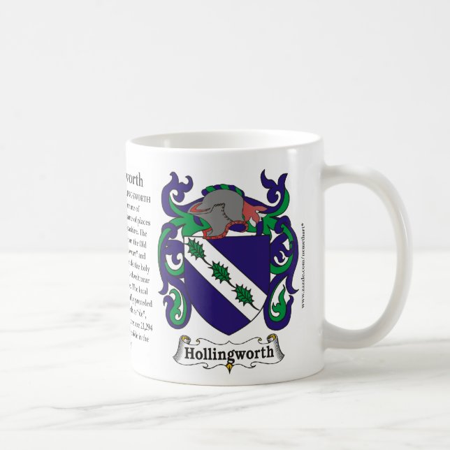 Hollingsworth Family Coat of Arms Mug (Right)