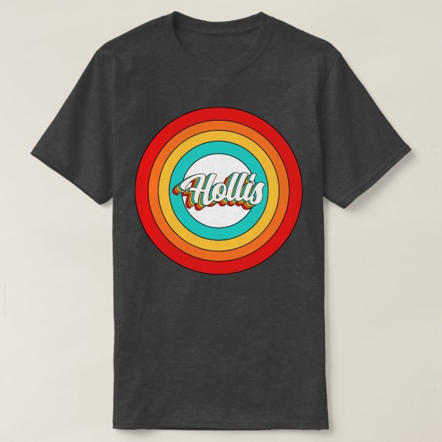 Hollis Name Shirt Vintage Hollis Circle (Design Front)