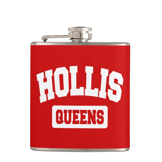 Hollis, Queens, NYC Hip Flask (Front)