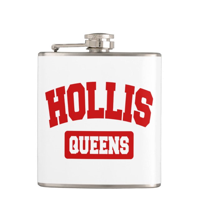 Hollis, Queens, NYC Hip Flask (Front)