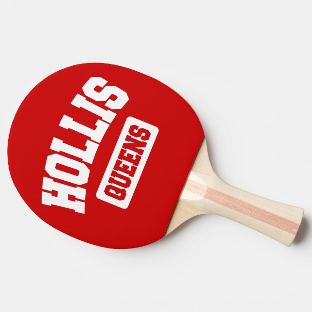 Hollis, Queens, NYC Ping Pong Paddle (Side)