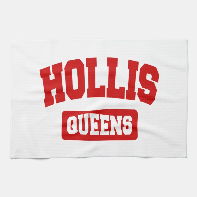 Hollis, Queens, NYC Tea Towel (Horizontal)