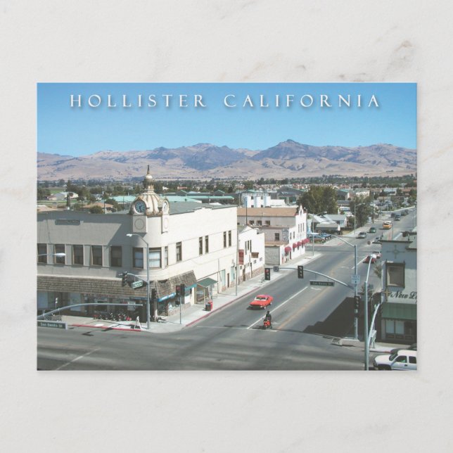 Hollister California Postcard (Front)