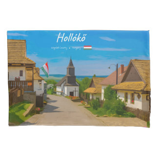 Hollókő, Hungary - Historic Village Street Pillowcase