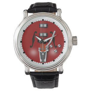 Hollow Body Red Guitar Watch