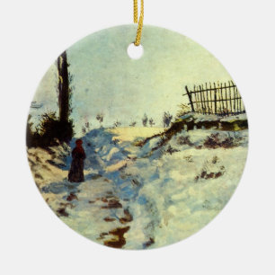 Hollow in the Snow Ceramic Tree Decoration
