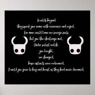 Hollow Knight Poem Poster