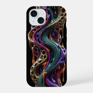 Hollow Tribal DNA - Ultra Narrow Gold iPhone 15 Case