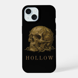 HOLLOW   Wooden Relic Skull Aesthetic iPhone 15 Case
