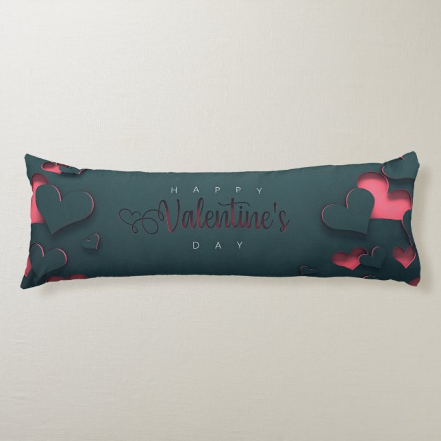 Hollowed out Happy Valentines Day Body Cushion (Front)