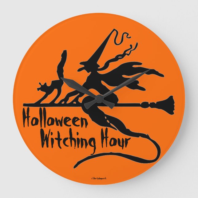 HOLLOWEEN DECORATIONS - WITCHING HOUR CLOCK - GIFT (Front)