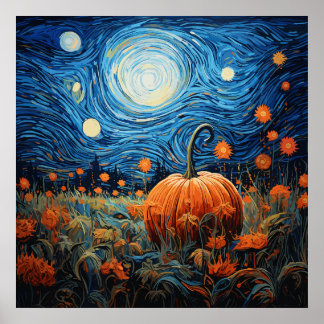 HOLLOWEEN NIGHT ART  POSTER