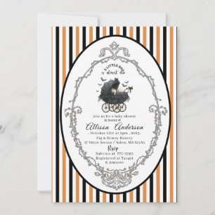 Holloween Pumpkin Little Boo Baby shower Invitation
