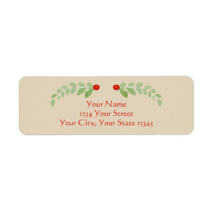 Holly Address Label Return Address Label