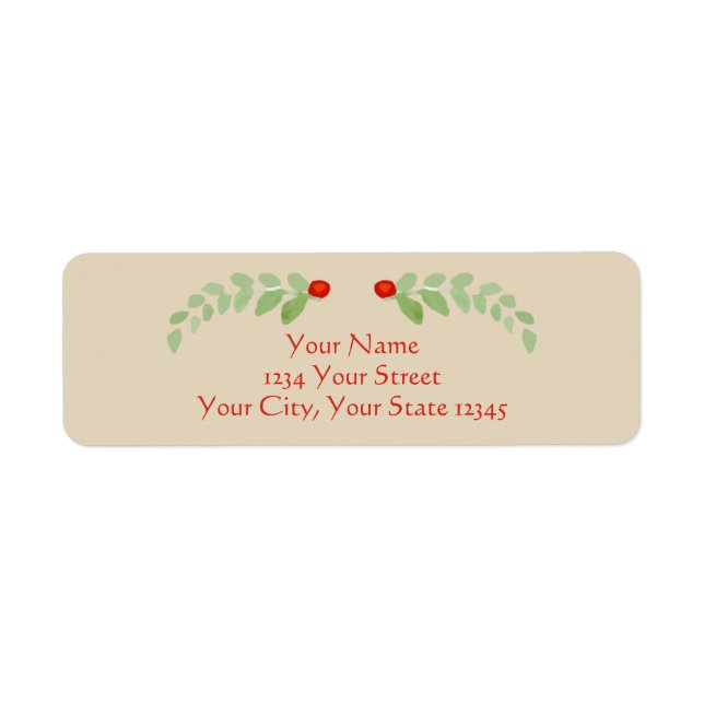 Holly Address Label Return Address Label (Front)