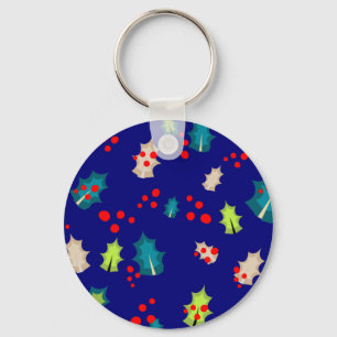 Holly and Berries  Key Ring