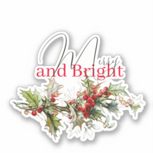 Holly and berries Merry and bright