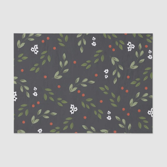 Holly and Berries Tissue Paper (Front)