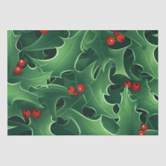 Holly and Berries Tissue Paper