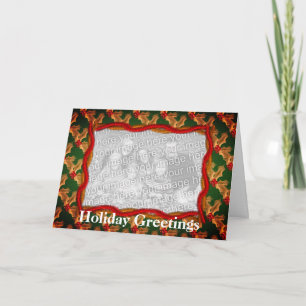 Holly And Garland Christmas Holiday Photo Card