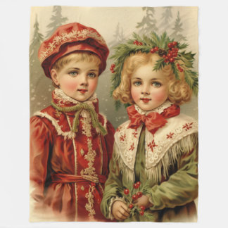 Holly and Hearth Old-Fashioned Christmas Blanket 