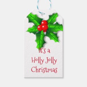 Holly and Ivy Holly Jolly Christmas Gift Tags