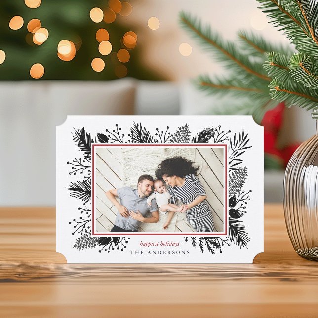 Holly and Pine | Horizontal Holiday Photo (Creator Uploaded)