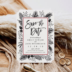 Holly and Pine Save the Date