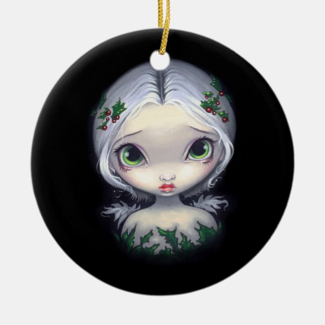 "Holly Angel" Ornament (Front)