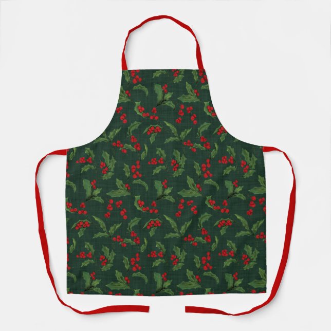 Holly Apron in green (Front)